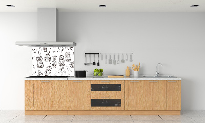 Cooker splashback Indian owls