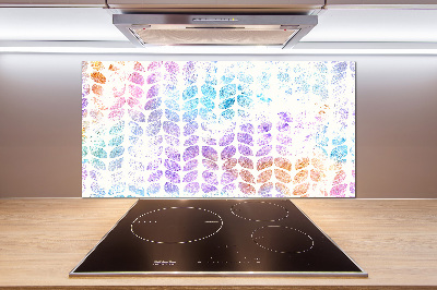 Cooker splashback Colorful leaves