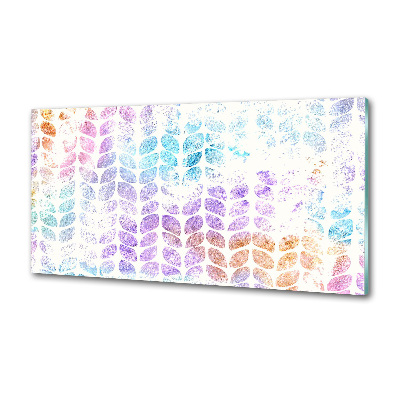 Cooker splashback Colorful leaves