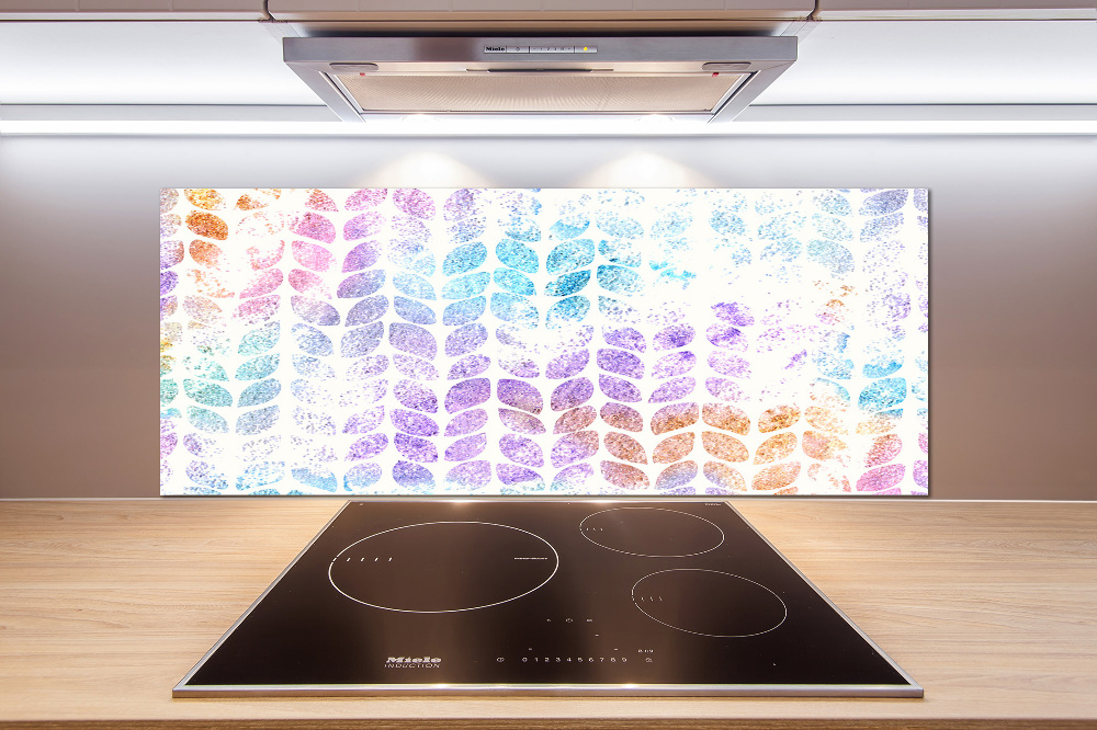 Cooker splashback Colorful leaves