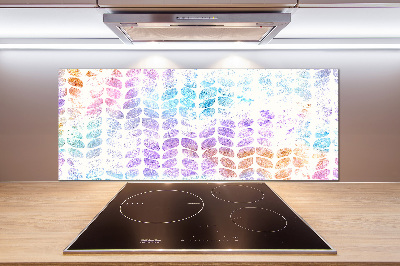 Cooker splashback Colorful leaves