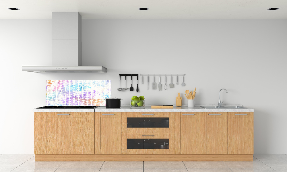 Cooker splashback Colorful leaves