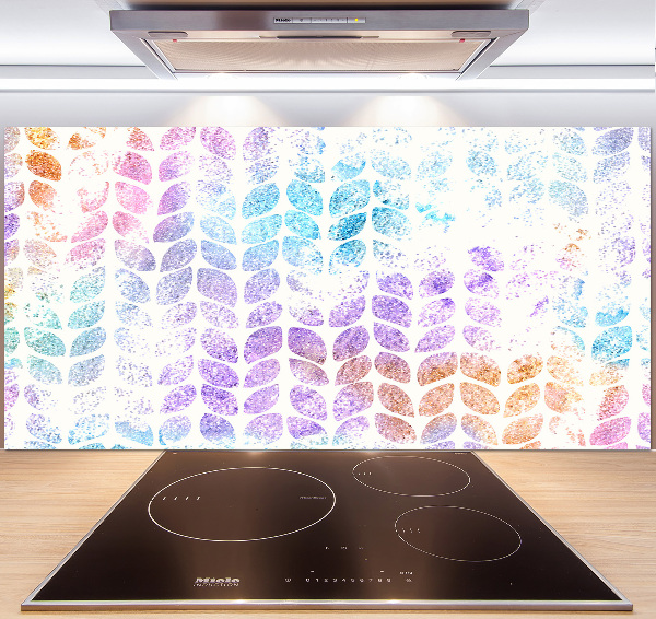 Cooker splashback Colorful leaves