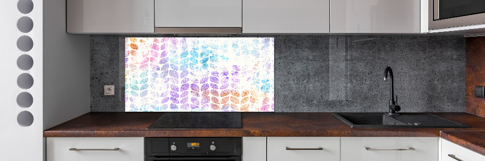 Cooker splashback Colorful leaves