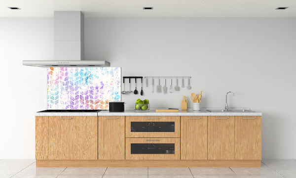 Cooker splashback Colorful leaves