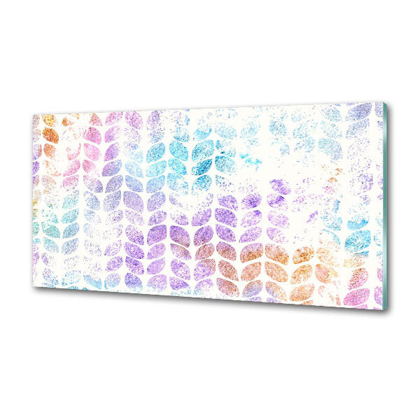 Cooker splashback Colorful leaves