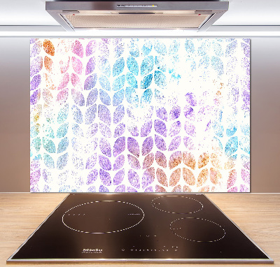 Cooker splashback Colorful leaves