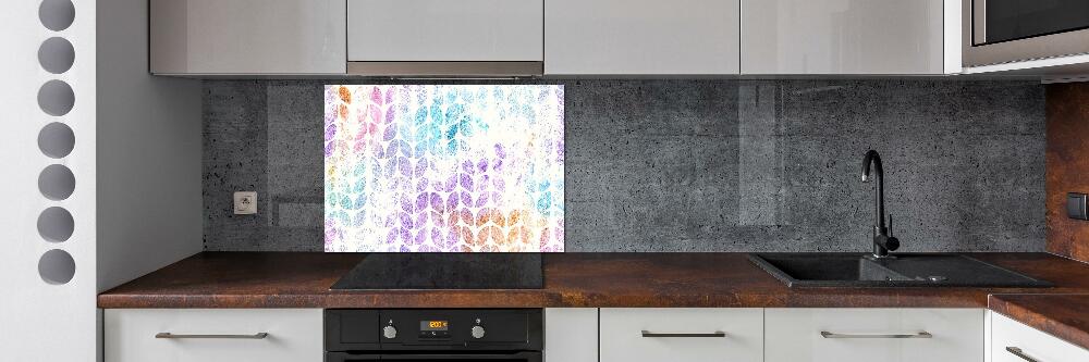 Cooker splashback Colorful leaves