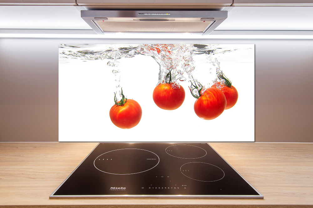 Cooker splashback Tomatoes under water