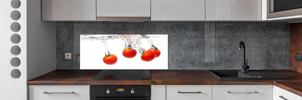 Cooker splashback Tomatoes under water