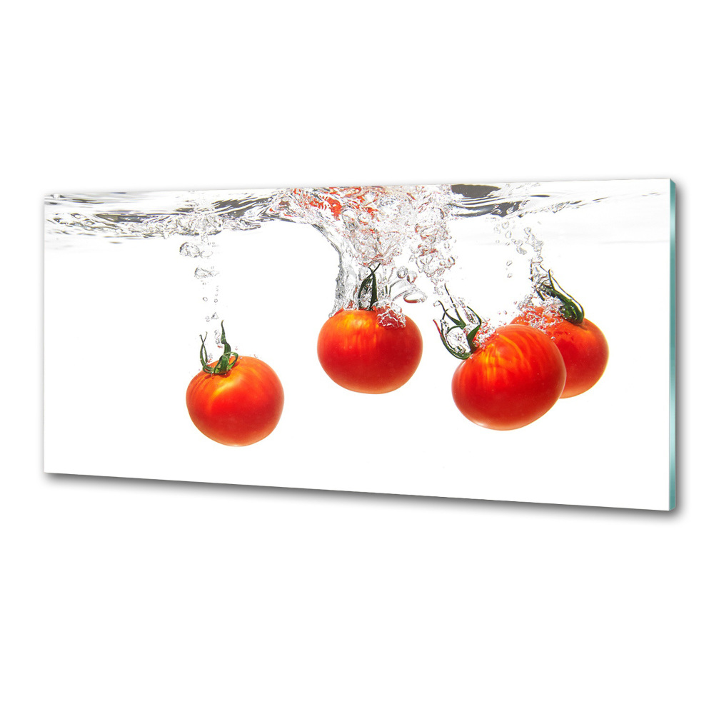 Cooker splashback Tomatoes under water