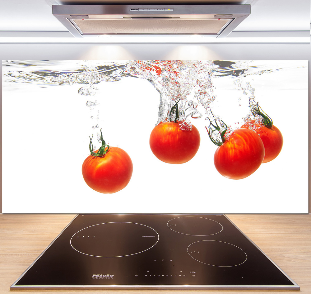 Cooker splashback Tomatoes under water