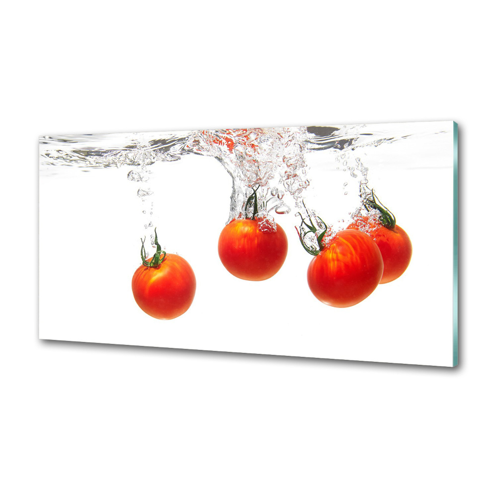 Cooker splashback Tomatoes under water