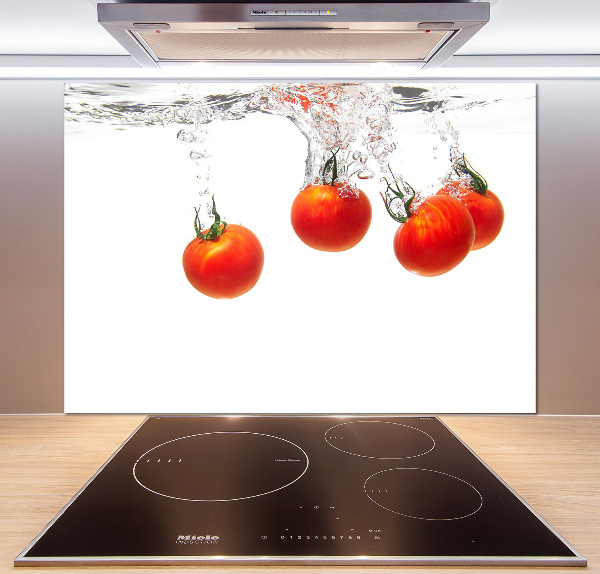 Cooker splashback Tomatoes under water