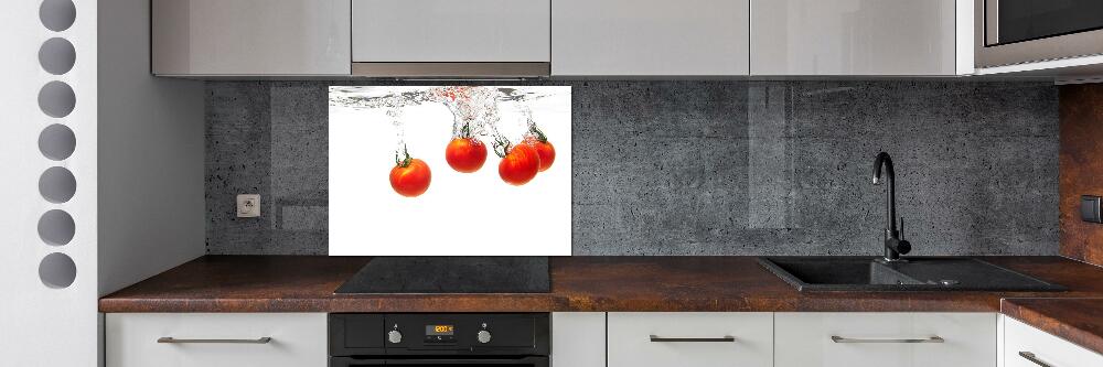 Cooker splashback Tomatoes under water