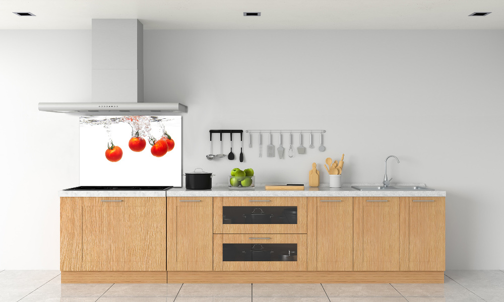 Cooker splashback Tomatoes under water