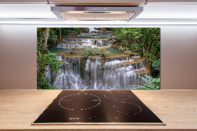 Cooker splashback Waterfall in the forest