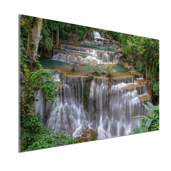 Cooker splashback Waterfall in the forest