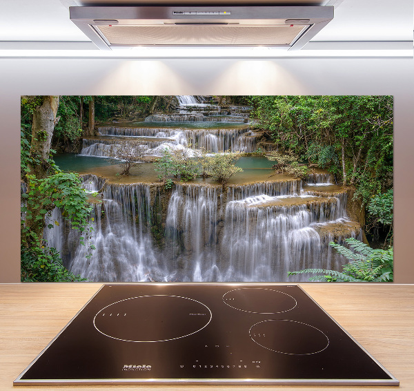 Cooker splashback Waterfall in the forest