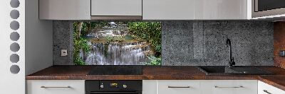 Cooker splashback Waterfall in the forest