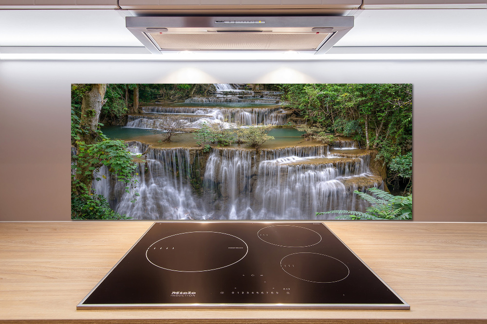 Cooker splashback Waterfall in the forest