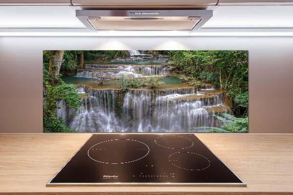 Cooker splashback Waterfall in the forest