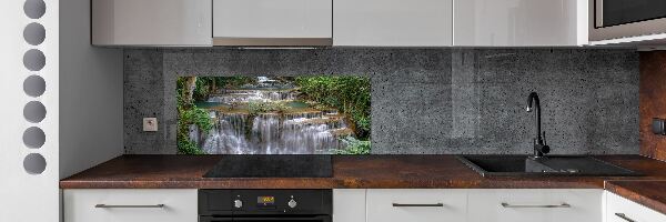 Cooker splashback Waterfall in the forest