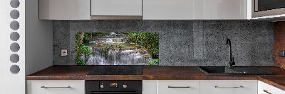 Cooker splashback Waterfall in the forest