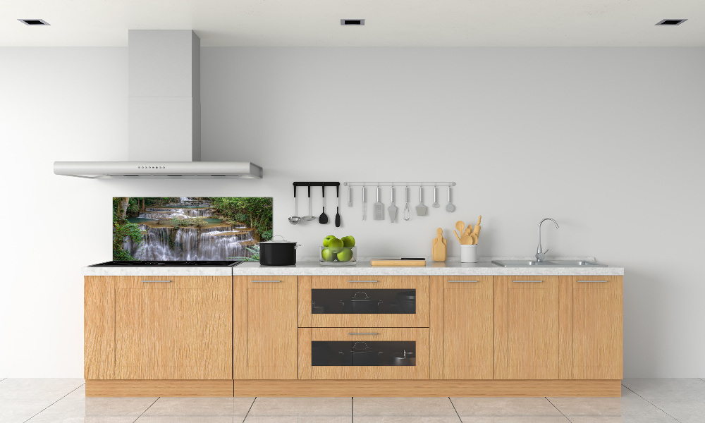 Cooker splashback Waterfall in the forest