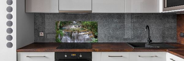 Cooker splashback Waterfall in the forest