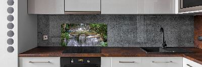 Cooker splashback Waterfall in the forest