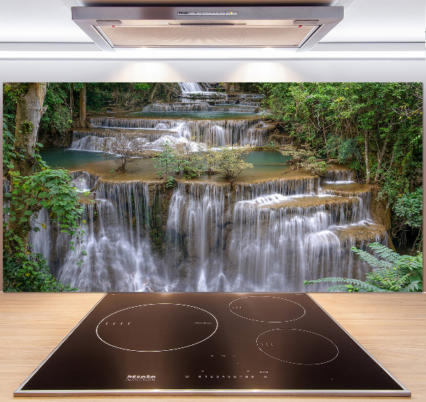 Cooker splashback Waterfall in the forest