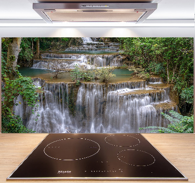 Cooker splashback Waterfall in the forest