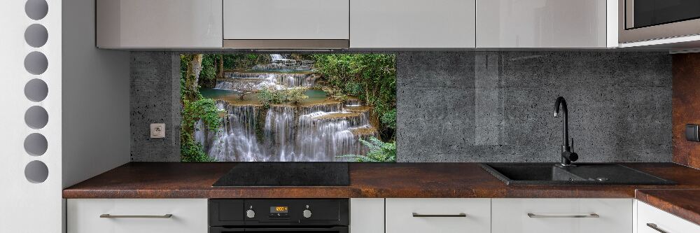 Cooker splashback Waterfall in the forest