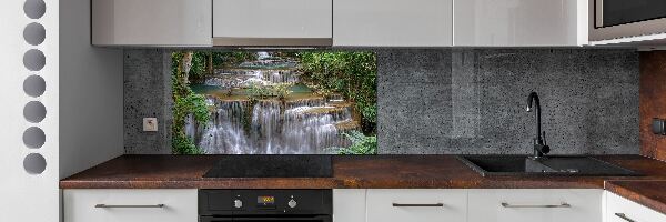 Cooker splashback Waterfall in the forest