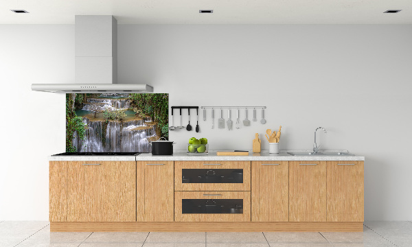 Cooker splashback Waterfall in the forest