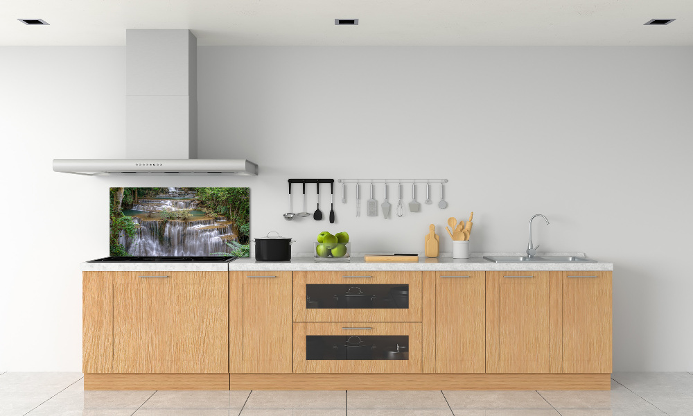 Cooker splashback Waterfall in the forest