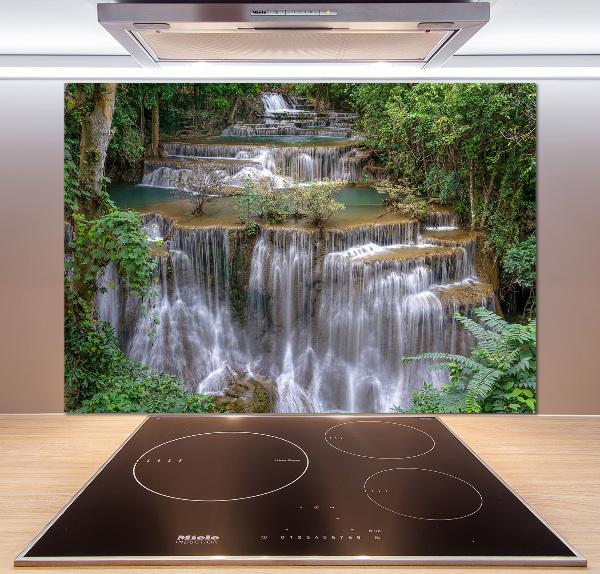 Cooker splashback Waterfall in the forest