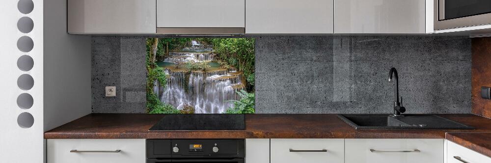 Cooker splashback Waterfall in the forest