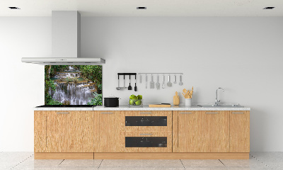 Cooker splashback Waterfall in the forest