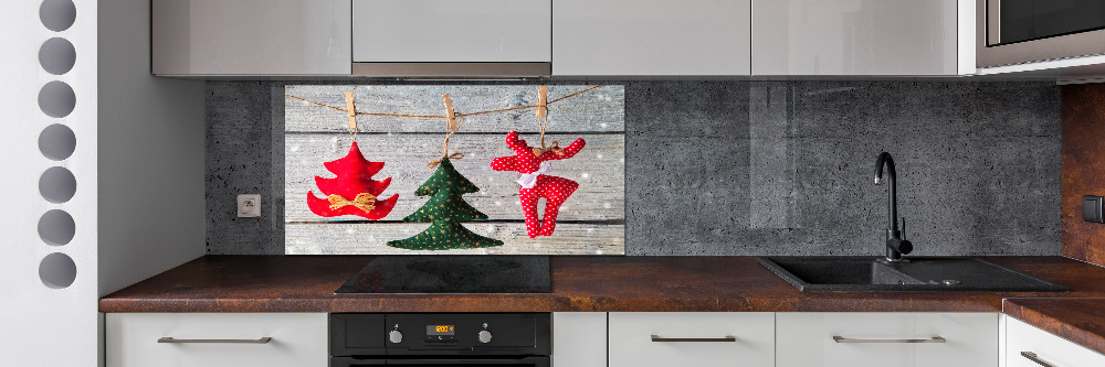 Kitchen splashback Decorations on a string