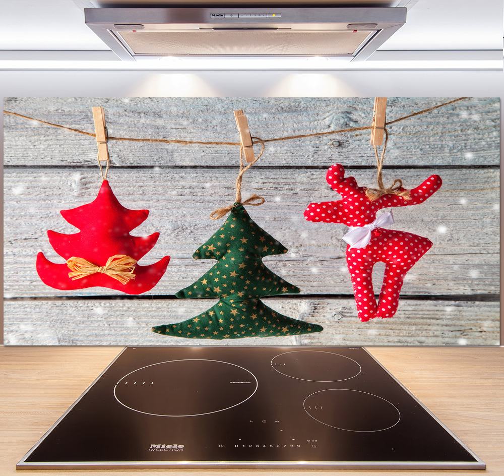 Kitchen splashback Decorations on a string