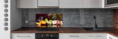 Cooker splashback Fruit and water