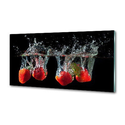 Cooker splashback Strawberries under water