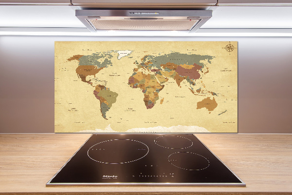 Cooker splashback Political map