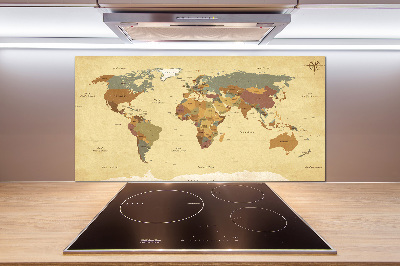 Cooker splashback Political map