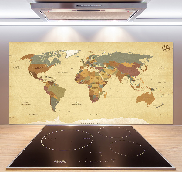 Cooker splashback Political map