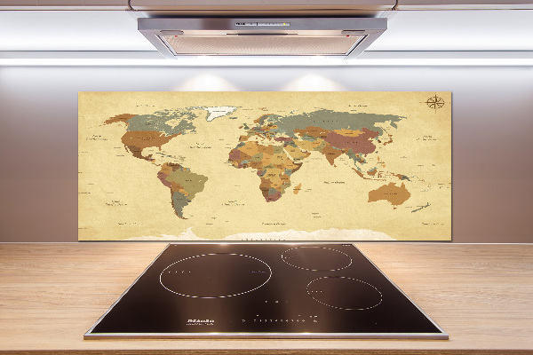 Cooker splashback Political map