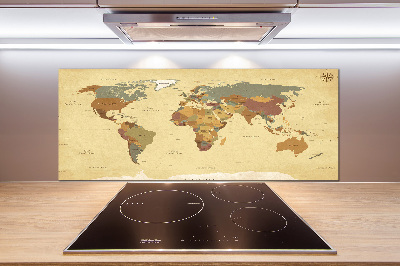 Cooker splashback Political map