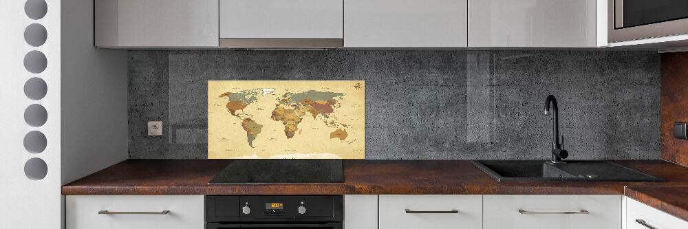 Cooker splashback Political map